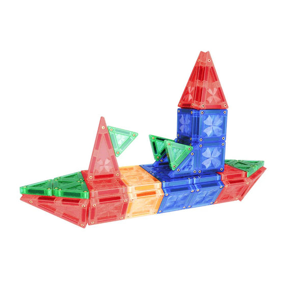Bateau coloré construit avec les mini tuiles Cleverclixx Intense
