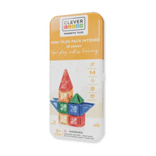  Boîte en métal Cleverclixx Mini Tiles Pack Intense – 28 pièces magnétiques