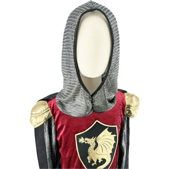 Cagoule imitation côte de maille costume chevalier enfant Labay