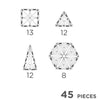 Contenu du coffret Cleverclixx Geo Pack Pastel – 45 pièces