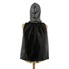 Costume de chevalier Tristan Labay vue de dos avec cape noire