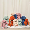 Famille de lapins Méloé colorés 37 cm 