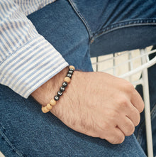  Bracelet perles camel avec lettres PAPA – Cadeau fête des pères