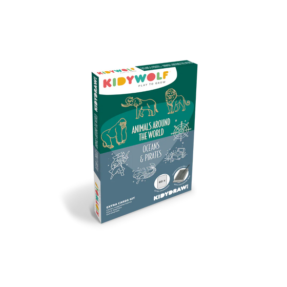 KIDYDRAW MINI, recharges dessins animaux autour du monde et ocean et pirates,Boite