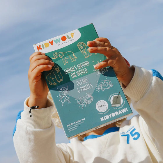 KIDYDRAW MINI - recharges dessins animaux autour du monde et ocean et pirates - Boite et enfant