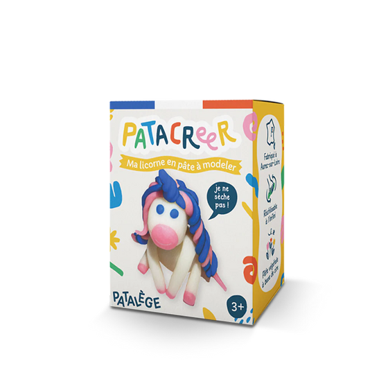 Kit Patacréer pour réaliser sa Licorne en pâte à modeler, dès 3 ans
