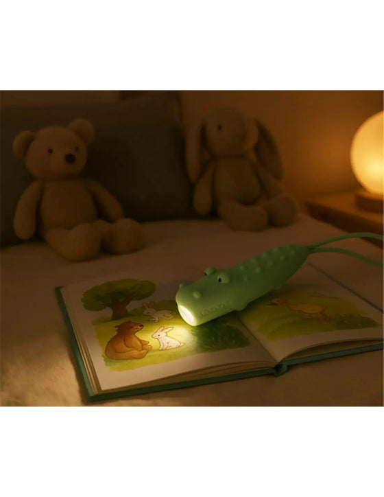Lampe crocodile verte en silicone pour enfants Little L