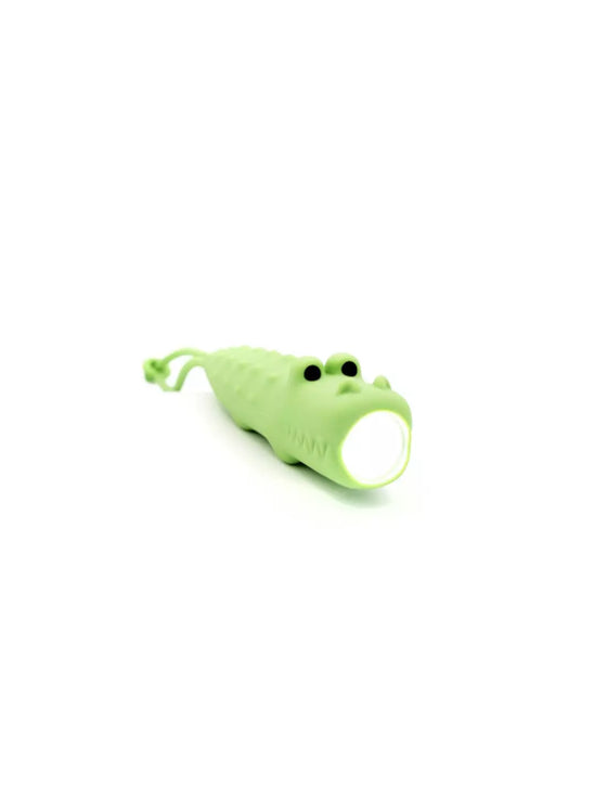 Lampe de poche Croco en silicone vert Little L