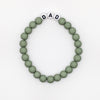 Bracelet perles vert sauge avec lettres PAPA – Cadeau fête des pères