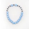 Bracelet perles bleu ciel avec lettres PAPA – Cadeau fête des pères