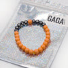 Bracelet perles orange avec lettres PAPA – Cadeau fête des pères