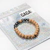 Bracelet perles camel avec lettres PAPA – Cadeau fête des pères