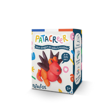  Patacréer, mon dragon en pâte à modeler, kit créatif pour réaliser un dragon pour les petits dès 3 ans. 
