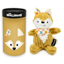 Peluche bébé renard avec boîte cadeau Les Déglingos