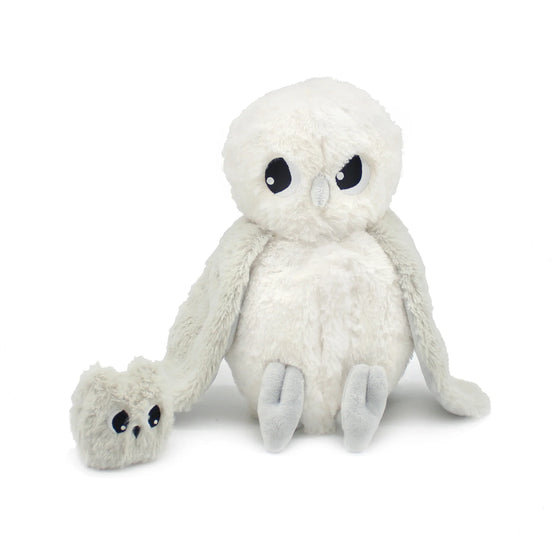 Peluche chouette polaire Coucou maman et bébé Les Déglingos