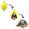 Peluche citron jaune se transformant en souris grise Flipetz