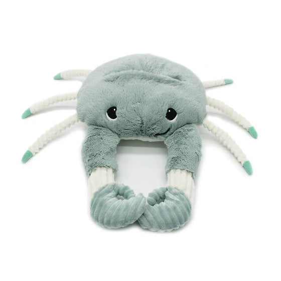 Peluche crabe verte avec bébé caché dans le dos