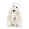 Peluche ours polaire Grobidou maman et bébé Les Déglingos