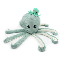  Peluche pieuvre Filou et son bébé Ptipotos menthe
