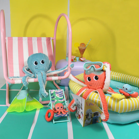 Peluche pieuvre douce et moelleuse écoresponsable plusieurs coloris disponibles