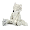 Peluche renard arctique Frimou maman et bébé Les Déglingos