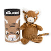 Peluche tigre marron toute douce avec boîte cadeau Les Déglingos