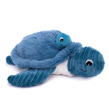  Peluche tortue avec bébé caché sous la carapace - bleue