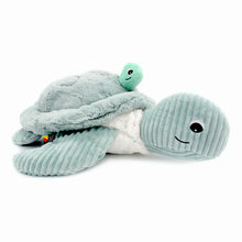  Peluche tortue avec bébé caché sous la carapace menthe