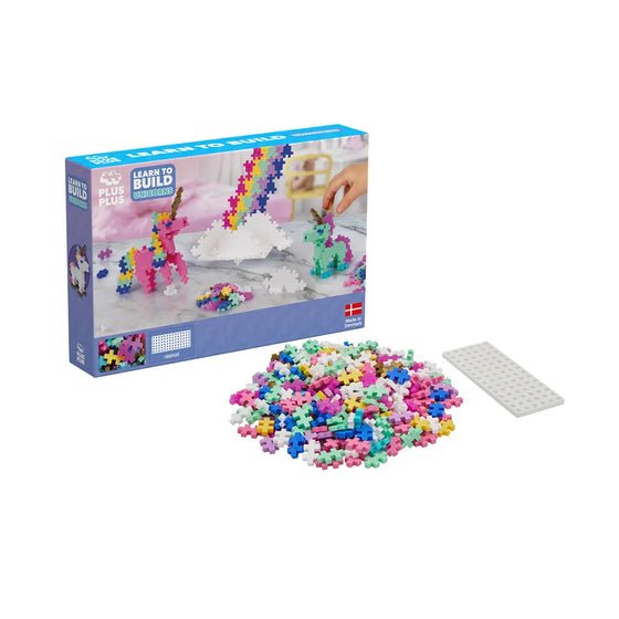 Plus Plus  kit decouverte Licorne 250 pcs vue boite et biques