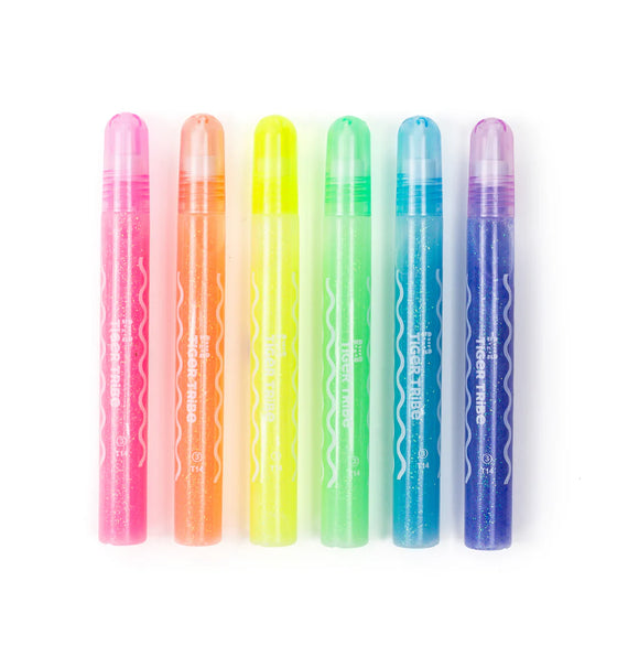 Stylos phosphorescents Glow Pens Tiger Tribe 6 couleurs