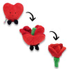 Transformation peluche cœur en fleur – idée cadeau originale les déglingos