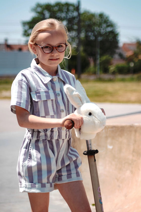 Accessoire tête de lapin blanc peluche pour trottinette enfant – Wild & Soft chez Ma Biche