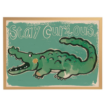  Affiche poster Crocodile Stay Curious Studio Loco.