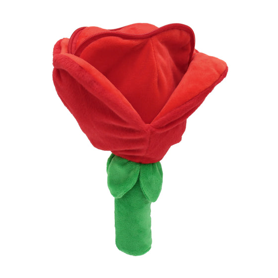 alt="Peluche cœur-fleur Flipetz réversible rouge et verte"
