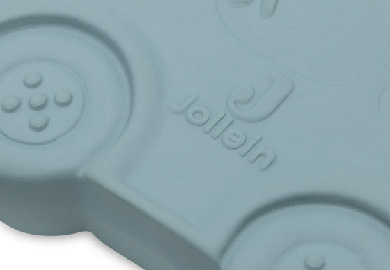 Anneau de dentition en silicone bleu forme voiture – jouet de dentition souple pour bébé, marque Jollein, modèle On The Go