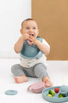 Assiette bébé en silicone Alfie le Lion coloris jade The Cotton Cloud