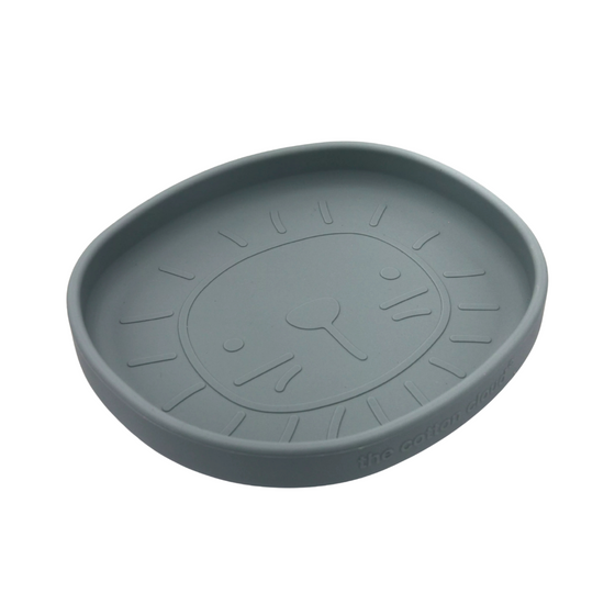 Assiette bébé en silicone Alfie le Lion coloris jade The Cotton Cloud