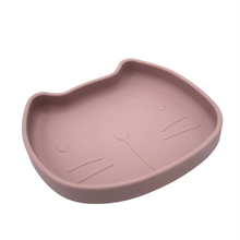  Assiette bébé en silicone Pippa le Chat couleur mauve The Cotton Cloud