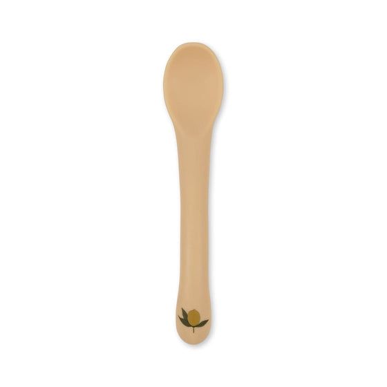 Assiette à ventouse en silicone avec cuillère - Citron - Konges Sløjd