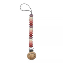  Attache-tétine bonbon rose en silicone avec clip bois The Cotton Cloud