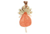 Attache-tétine poupée paon Pia Jollein terracotta bébé