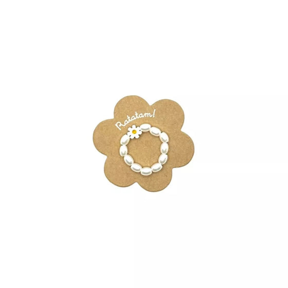 Bague Daisy blanche pour enfants – Bijou fleuri Ratatam chez Ma Biche