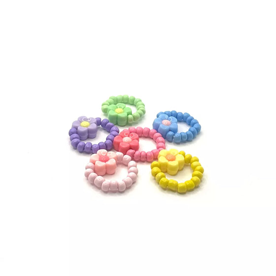 Bagues fleurs colorées pour enfants – Bijoux fantaisie Ratatam chez Ma Biche