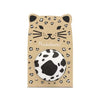 Balle rebondissante motif vache – Ratatam – jouet enfant design dans emballage carton léopard