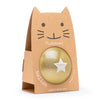 Balle Chat dorée pailletée 15 cm Ratatam fabriquée en France