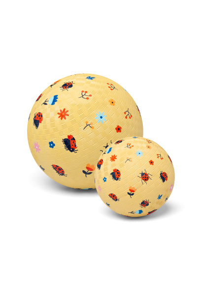 Ballon jaune pour enfant avec motifs coccinelles Little L 13 ou 18 cm