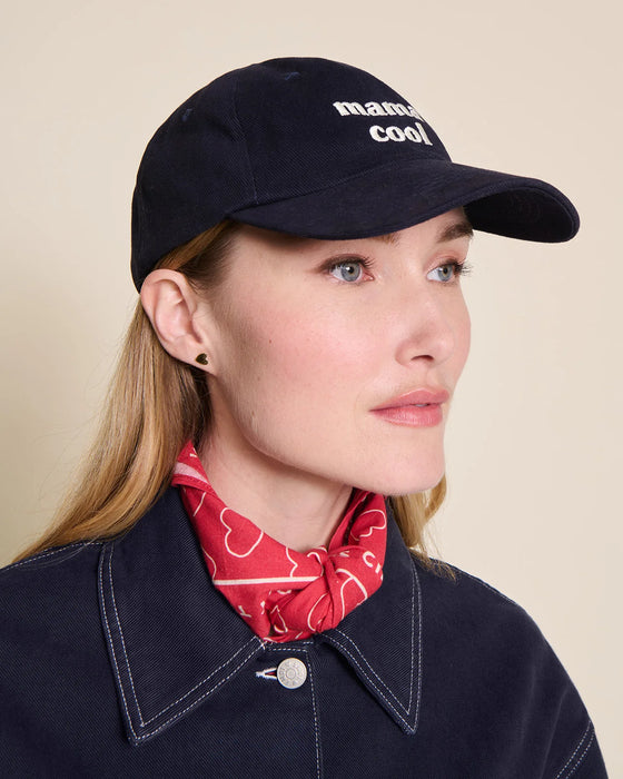 Bandana rouge "Émoi Émoi" en coton doux avec imprimé cœur et message d'amour – Émoi Émoi.