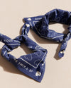 Bandana charbon "Je t’aime Mama" en coton doux avec motifs cœurs – Émoi Émoi.