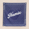 Bandana charbon "Je t’aime Mamie" en coton doux avec motifs cœurs – Émoi Émoi.