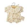Barboteuse Eva Feline Minikane avec collerette volantée et headband assorti pour poupée Babies
